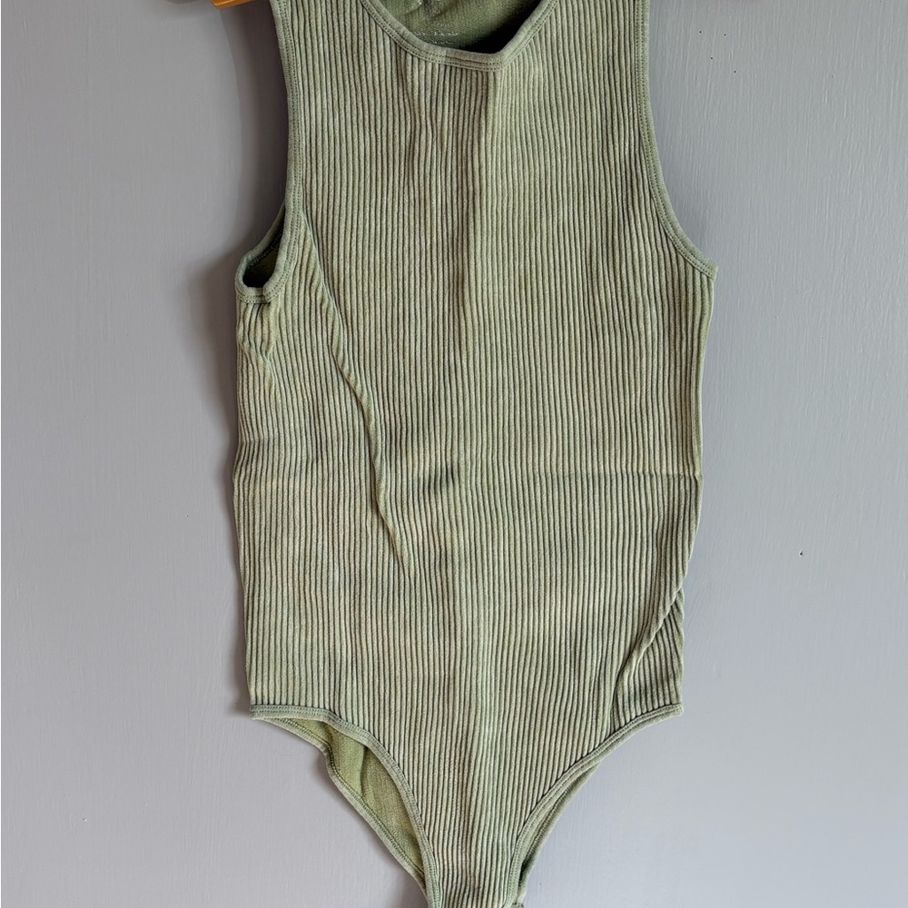 Women’s Olive Green Ribbed One Piece